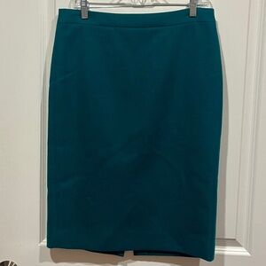 J Crew Turquoise Number 2 Pencil Skirt, 8 TALL